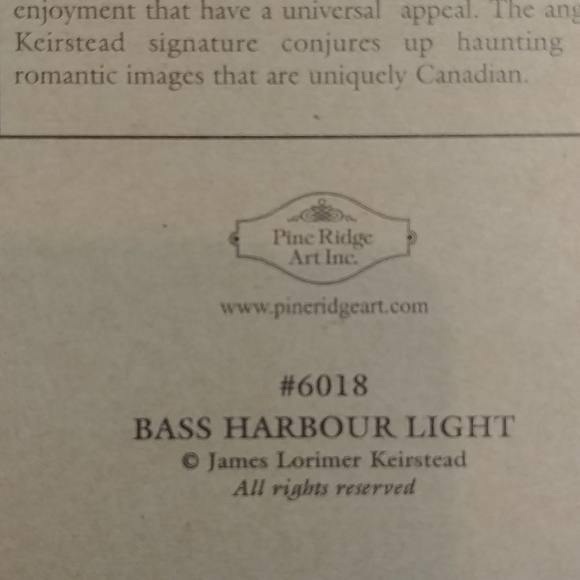 James Lorimer Keirstead Premium Corkback Coasters Bass Harbour Light - Picture 6 of 7